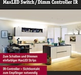 Ein IR-Controller zum Schalten und Dimmen von einfarbigen MaxLED-Streifen.
