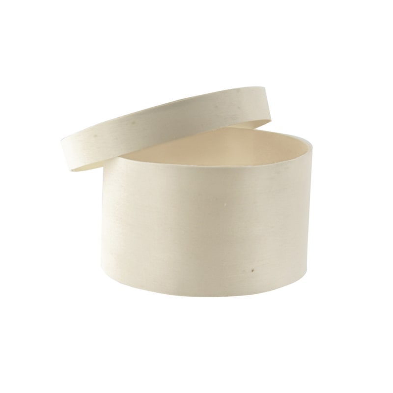 FHC - 100Pcs - Boite bois ronde avec couvercle - Ø 6,5cm H4,5cm