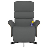 thumbnail of vidaXL Massagesessel mit Fußteil Dunkelgrau Stoff