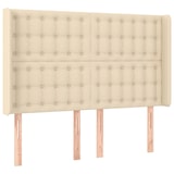 thumbnail of vidaXL Boxspringbett mit Matratze & LED Creme 140x190 cm Stoff