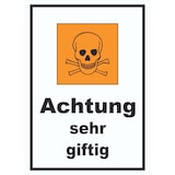 thumbnail of Schild Gefahrensymbol sehr giftig Totenkopf A0 (841x1189mm)