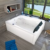 thumbnail of Whirlpool Pool Badewanne Eckwanne Wanne W12H-A-ALL 135x180cm Reinigungsfunktion mit Farblichtherapie passive Schlauch-Reinigung