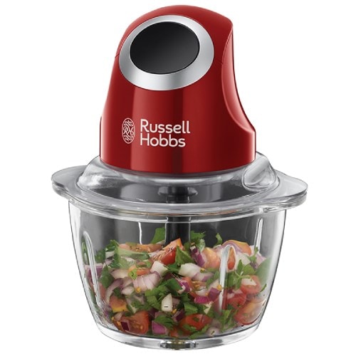 Russell Hobbs 24660-56 Hachoir Electrique Desire Bol Preparation 1l, Lames Acier Inoxydable Amovibles, Ultra Resistant, Compatib