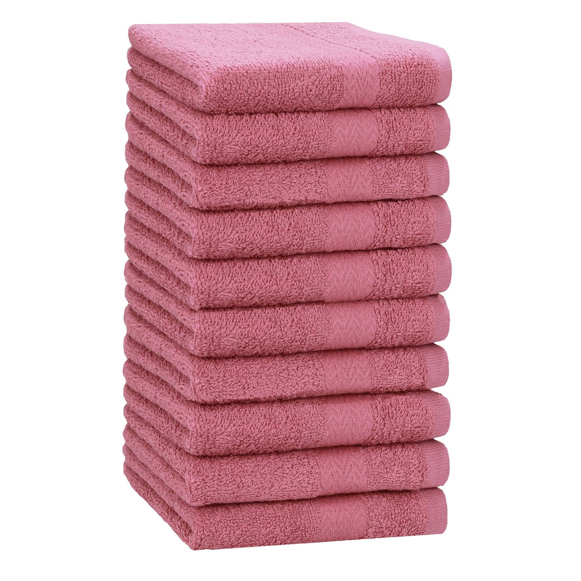 Betz 10 Stück Handtücher PREMIUM 100% Baumwolle Größe 50x100 cm Farbe altrosa