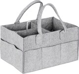 thumbnail of Relaxdays Baby Windel Caddy, 11 Fächer, entnehmbare Trenner, tragbare Filztasche, Auto & Wickeltisch Organizer, hellgrau