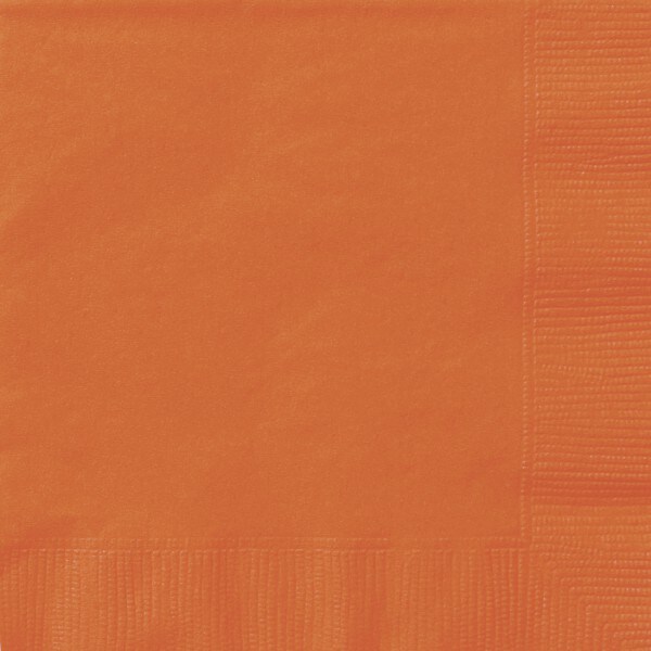20 kleine Servietten orange 25 x 25 cm