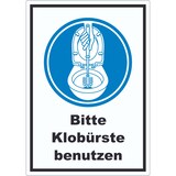 thumbnail of Bitte Klobürste benutzen Aufkleber A4 (210x297mm)