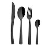 thumbnail of Comas juego de cubiertos Hidraulic, Satin Black, 24 Piezas, Acero inoxidable 18% nickel free, 3mm, 6 Personas
