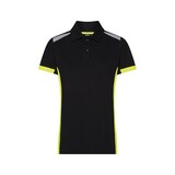 thumbnail of DASSY® Veracruz Women Damen-Poloshirt, Logix, Mesheinsätze, COPES 83, Brusttasche Reflexbiese, OEKO-TEX®, Art. 710071 schwarz/neongelb M