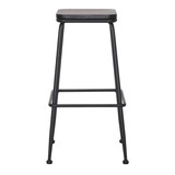 thumbnail of MISTERWILS Taburete Alto De Metal Y Madera Bayarti 42x77x42 77x42x42 Negro