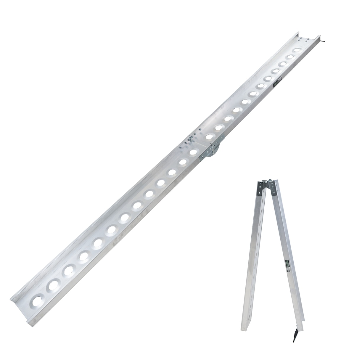 TRUTZHOLM Auffahrschiene klappbar 240 cm Tragkraft 50 kg Alu grau gelocht Fahrradrampe Rampe