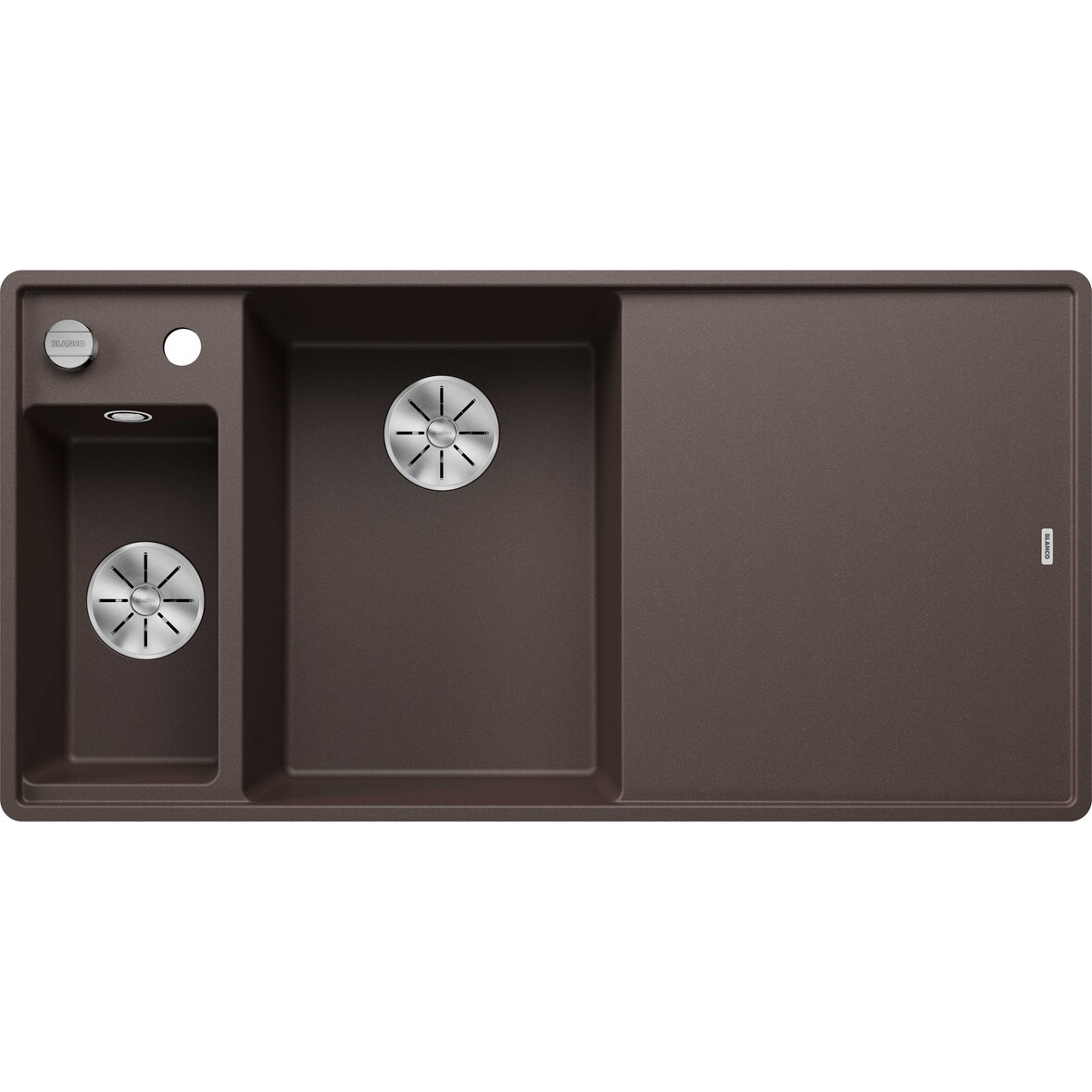 BLANCO AXIA III 6 S-F Einbauspüle SILGRANIT cafe ab 60 cm mit Brett