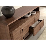 thumbnail of Angel Cerdá Cómoda em nogueira e PVC preto 7226C 120 x 43 x 75