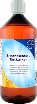 Zitronensäure 1 Kg – E330 Lebensmittelqualität, Geruchloser Entkalker & Fettlöser