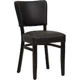thumbnail of METRO PROFESSIONAL Chaise de restaurant rembourrée Cindora lot de 2, bois de hêtre/simili cuir, noir
