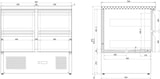 thumbnail of Gastro Kühltisch Kühltheke Kühlung, 4 Schubladen, 900x700x875mm