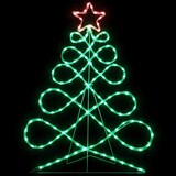thumbnail of vidaXL Lichterbaum in Weihnachtsbaumform Mehrfarbig 80 x 56 cm PVC