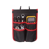 thumbnail of Sac à dos  pour outils, polyester, 4 compartiments, porte-outils amovible, pieds en plastique, noir/rouge, 38 x 50 x 20 cm