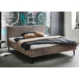 thumbnail of Polsterbett mit Matratze und Lattenrahmen 180 x 200 Bettgestell Bett Doppelbett mit Kopfteil Taupe Made in Germany