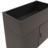 thumbnail of HWC-O85, floreira com canteiro elevado de metal, espaço de arrumação, metal 33kg 91x101x51cm ~ antracite