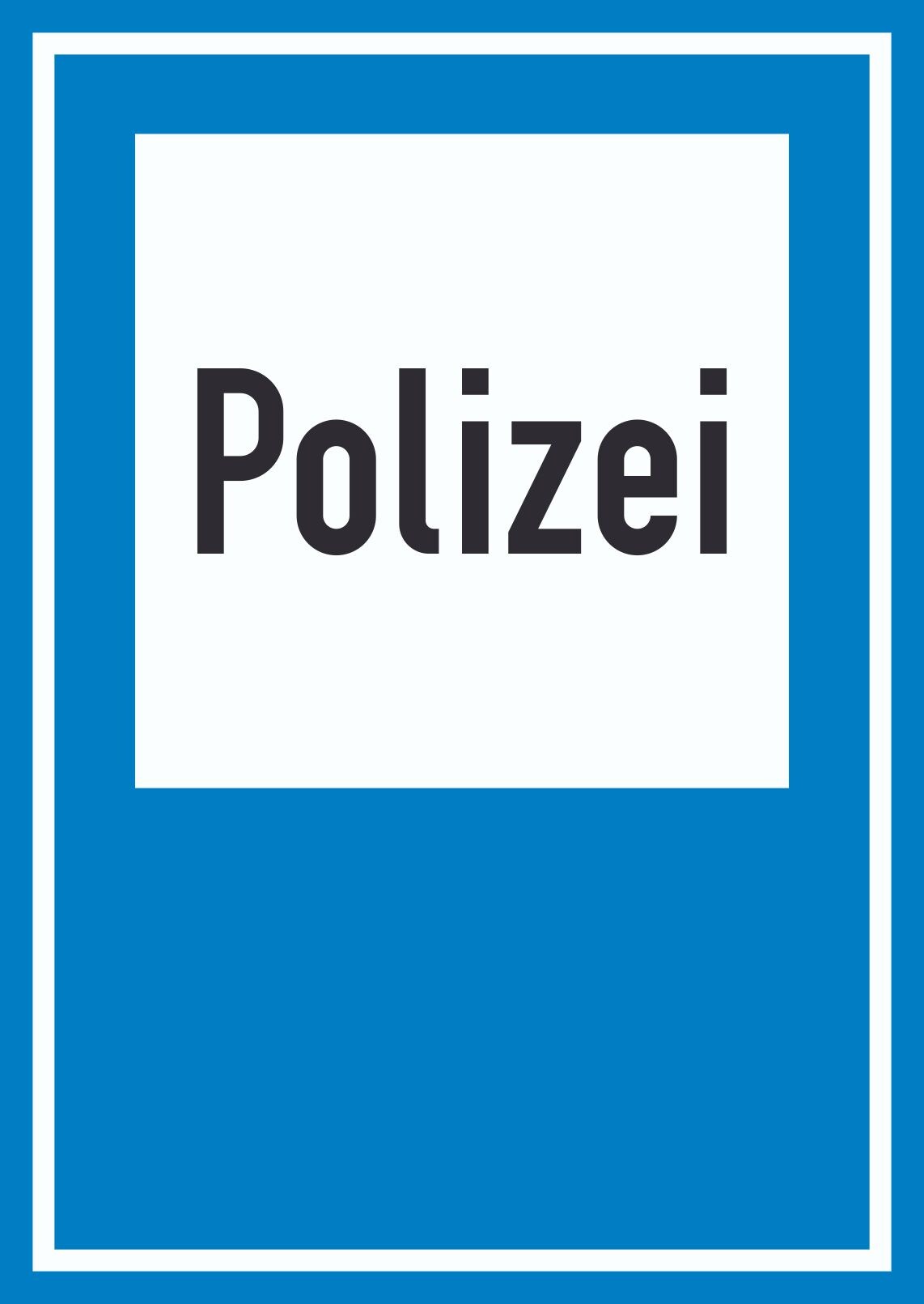 Richtzeichen Polizei Schild A5 (148x210mm)
