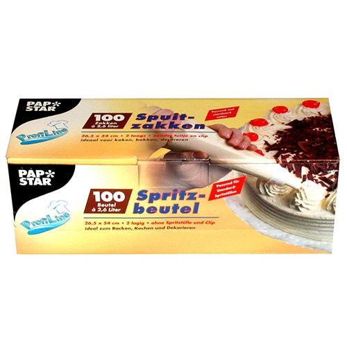 Starpak 100 Spritzbeutel 2,6 l 54 cm x 26,5 cm transparent