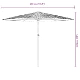 thumbnail of vidaXL Sonnenschirm mit Stahlmast Braun 268x268x226 cm