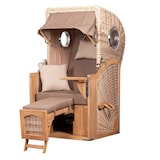 thumbnail of Strandkorb - bene living - Ammersee Single Teak Bullauge - PE shell - Modell 534 - Einsitzer inkl. Liftersystem