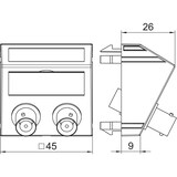 thumbnail of OBO Bettermann Multimediaträger Audio-BNC MTS-2BC F AL1 6105108