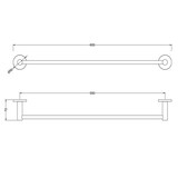 thumbnail of Aloni Handtuchhalter 57 cm Kupfer gebürstet
