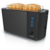 thumbnail of Arendo Langschlitz 4 Scheiben Toaster Frukost, mit Display, Defrost Funktion, Wärmeisolierendes Doppelwandgehäuse, Schwarz