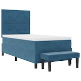 thumbnail of vidaXL Boxspringbett mit Kopfteil Dunkelblau 200 x 90 cm Samt