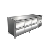 thumbnail of Gastro Edelstahl Kühltisch Kühltheke 6 Schubladen 231 L -2/+8°C Umluftkühlung