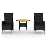thumbnail of vidaXL 3-tlg. Garten-Bistro-Set Poly Rattan Schwarz