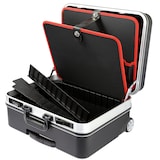 thumbnail of HMF 15602-02 Werkzeugtrolley leer, Werkzeugkoffer aus ABS-Kunststoff mit Rollen, 47 x 40 x 24,5 cm