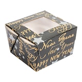 thumbnail of Cajitas Con Ventana 'Happy New Year' 300 Ml 300 G/M2 8X7,5X5,5 Cm Negro Cartoncillo (600 unidades)
