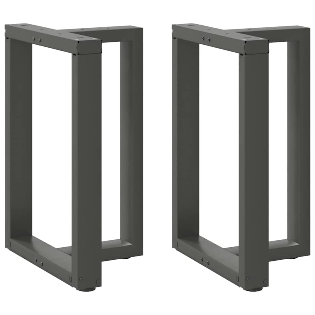 Helloshop26 - Juego de 2 patas para mesa de comedor en forma de T 50 x 35 x 73 cm con niveladores ajustables diseño moderno acero 02_0057319