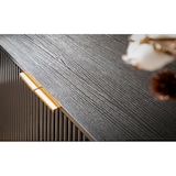 thumbnail of Sideboard 120x80x40 cm Anrichte Schwarz mit Eiche-Dekor, Kommode mit Türen und Schubladen, Kommodenschrank Flurschrank Modern, Standschrank