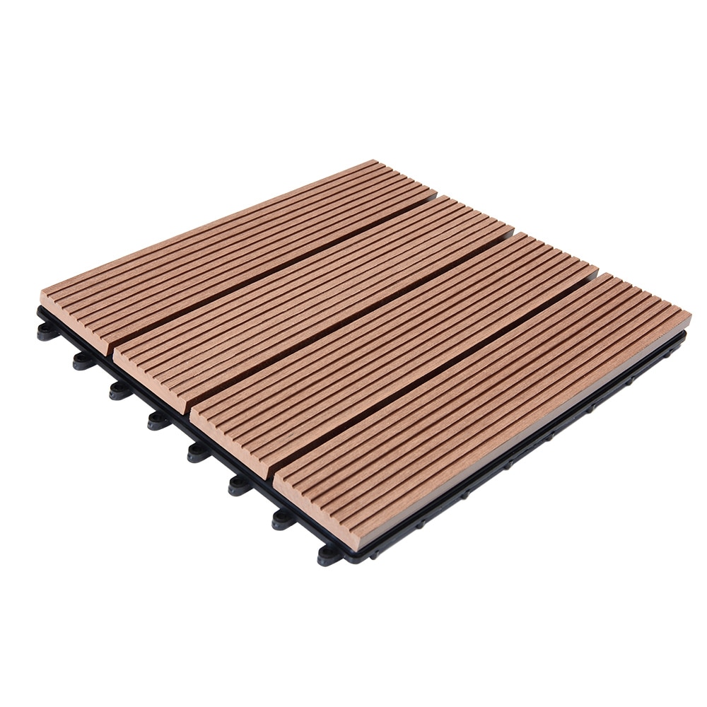 Casaria WPC Fliese 1x Klassik Terrakotta 30x30cm