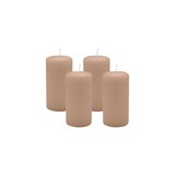 thumbnail of 4er Set Adventskranzkerzen Portobello Nougat Ø 50 x 100 mm
