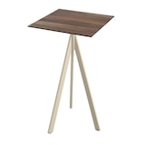 thumbnail of Infinity Tripod Stehtisch Sand frame + Tropical Wood HPL 70x70 cm