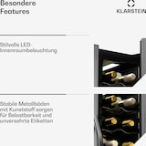 thumbnail of Klarstein Vinamour Weinkühlschrank | 2 Kühlzonen | 7 Regale | Touch-Bedienung | UV-Schutz Schwarz