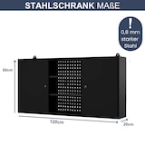 thumbnail of Hängeschrank Werkstatt abschließbar OLIS - Metallschrank hängend | Werkstattschrank Werkzeugschrank Wandschrank Garage, 60x120x20cm Schwarz