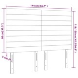 thumbnail of vidaXL LED Kopfteil Rosa 144x5x118/128 cm Samt