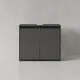thumbnail of WB-Unterschrank 63x34x55cm | 2 Türen & Soft-Close | Siphonausschnitt | Graphit | Made in Germany | Badschrank Modern | Kadima Design Serie HAMBURG