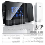 thumbnail of BEARWARE Wetterstation mit Außensensor, Funkwetterstation, Projektionsanzeige DCF-Funkuhr, Wettervorhersage