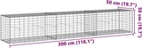 thumbnail of vidaXL Gabione mit Deckel 300x50x50 cm Verzinktes Eisen