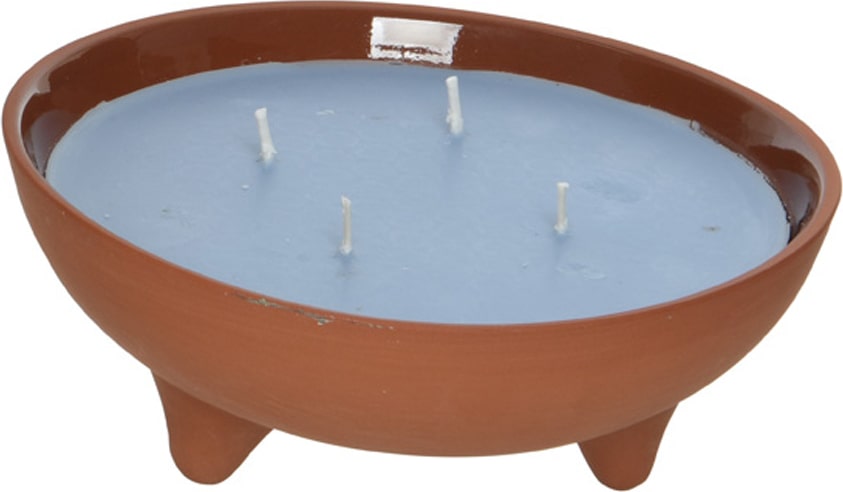 Duftkerze CITRONELLA Echtwachs in Tonschale 4 Dochte für Garten Balkon