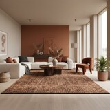thumbnail of Teppich Kurzflor Uni Modern Waschbar Esszimmer Flur OEKO-TEX Kupfer 240x340 cm Schadstoffgeprüft Gekettelt – TITLIS von Kadima Design