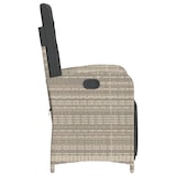 thumbnail of vidaXL Tuinstoelen 2 st verstelbaar voetensteun poly rattan lichtgrijs